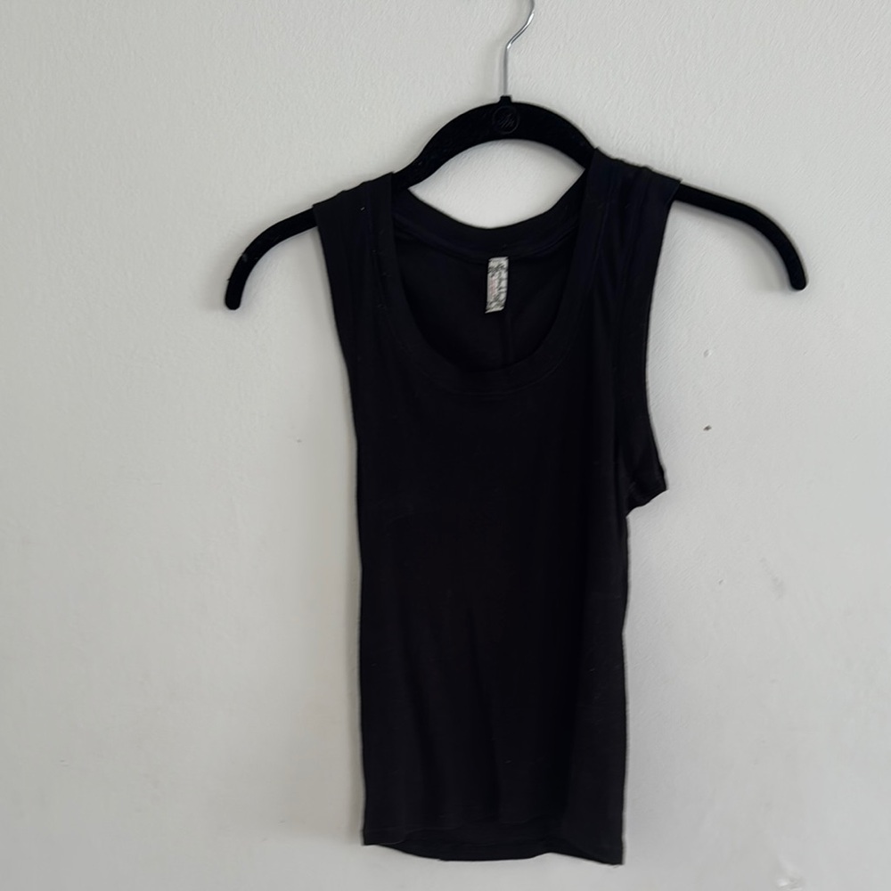 Free People Black Sleeveless Women's Top